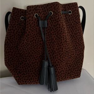 American Eagle Outfitters Brown Leopard Shoulder Bag